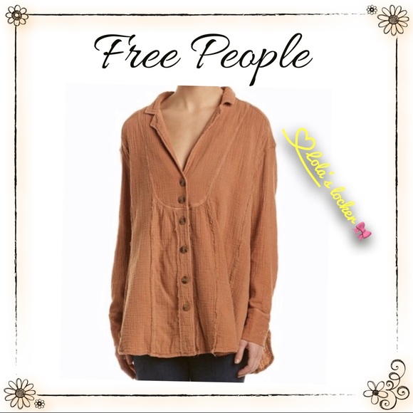 Free People Tops - Free People All About The Feels Button Down Blouse